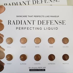 NEW SHADES 10Pack Rodan + and Fields Radiant Defense Sample Makeup 10Cards TOTAL